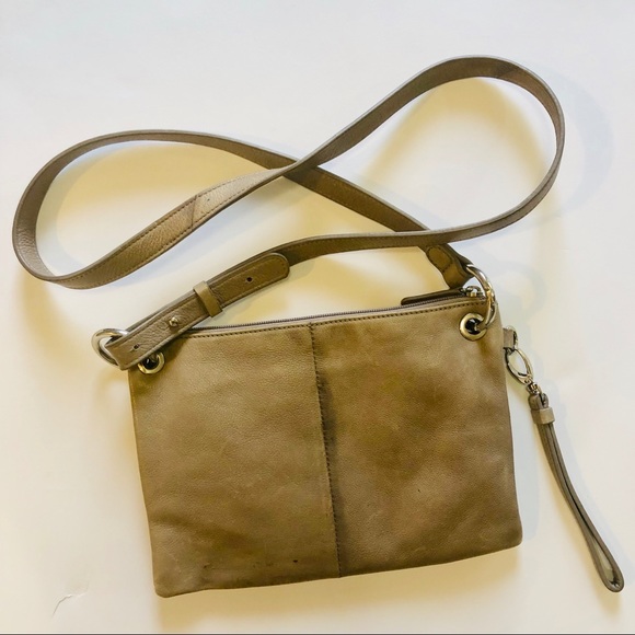 J. Jill Bags J Jill Taupe Leather 3 In Clutch Crossbody Bag Poshmark